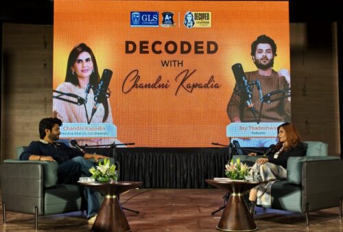 GLS University Hosts ‘Decoded with Chandni Kapadia’ Featuring Podcaster Jay Thadeshwar