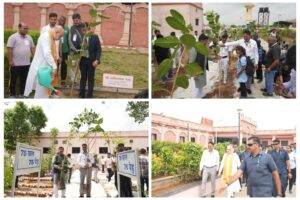 अमित शाह ने वडनगर रेलवे स्टेशन पर दिव्यांग बच्चों के साथ किया 76 पौधों का वृक्षारोपण