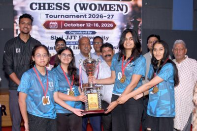 Ahmedabad University Women’s Chess Team Wins Gold at AIU West Zone Inter-University Championship
