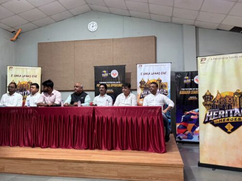गुजरात कबड्डी लीग के लिए अहमदाबाद हेरिटेज हीरोज के लोगो का अनावरण